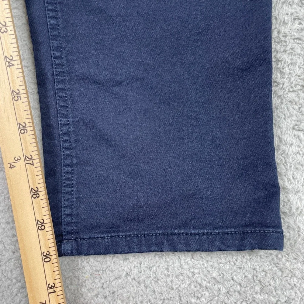 Banana Republic Slim Traveler Pants Mens 35x32 Navy Blue Stretch Preppy Business